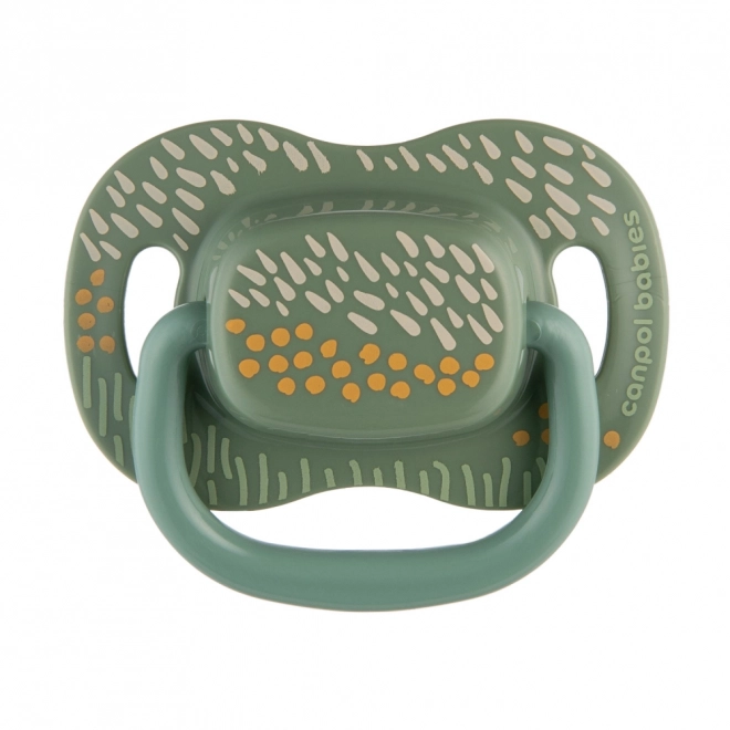 Canpol babies Set symetrických silikonových dudlíků MOUNTAINS 0-6m 2ks – zelený