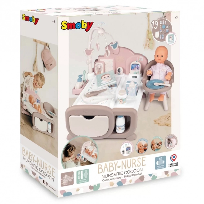 Smoby Baby Nurse Cocoon Hrací centrum s panenkou