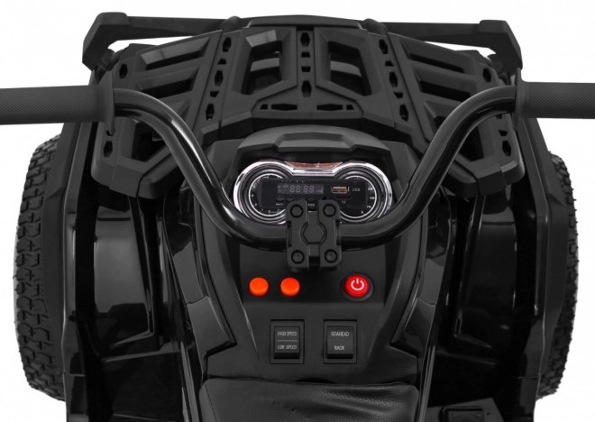 Dětská čtyřkolka ATV Air battery quad Black + nafukovací kola + rádio MP3 + pomalý start