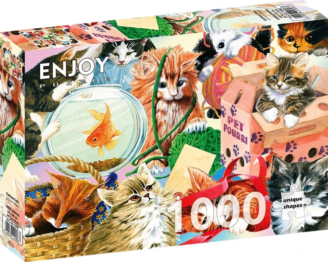 Enjoy puzzle Zvědavé kočky 1000 dílků