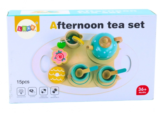 Dětský kávový čajový set dřevěný