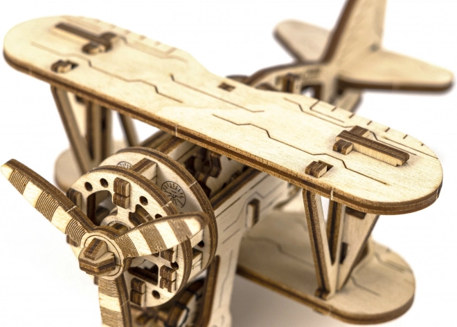 Dřevěné 3D puzzle dvouplošník