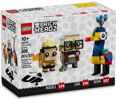 Tři hrdinové z filmu Vzhůru v BrickHeadz stylu