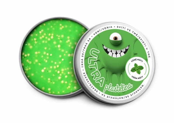 Ultra Plastelína s vůní a glitry - Svítící ve tmě 80g