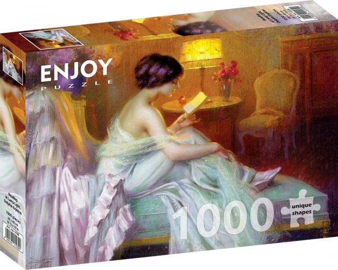 Enjoy puzzle Čtení při světle lampy - 1000 dílků