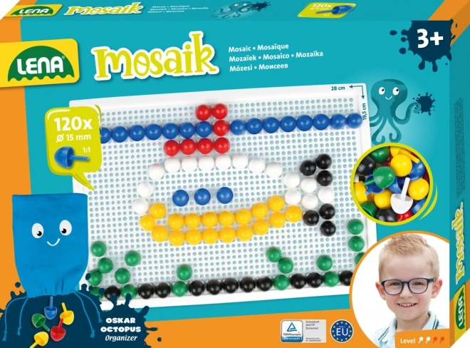Kreativní mozaika s krystalovými kloboučky 140ks – Mozaika velká, 15 mm barevná hladká (120 ks)