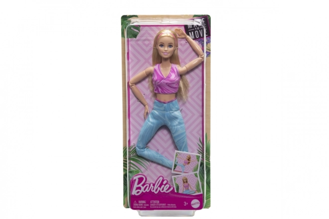Barbie v pohybu - Blondýnka s modrých legínách HRH27