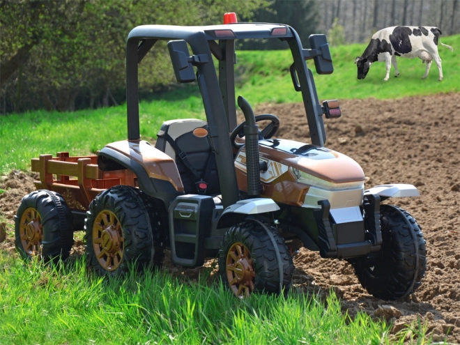 Velký dětský traktor s přívěsem a dálkovým ovládáním