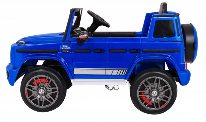 Mercedes AMG G63 pro děti Modrá barva + dálkové ovládání + MP3 LED + pomalý start + EVA + pásy