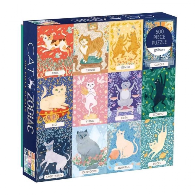 Puzzle Kočičí zvěrokruh 500 dílků od Galison