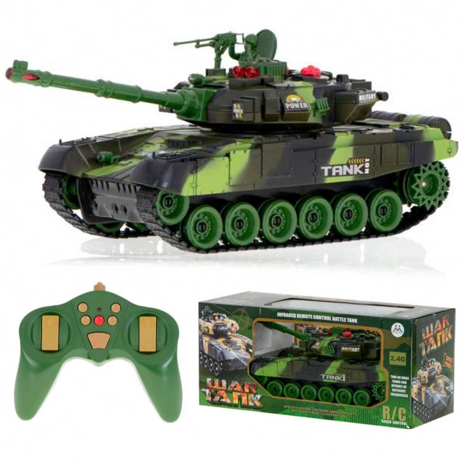 Vojenský tank na dálkové ovládání s lesním maskováním