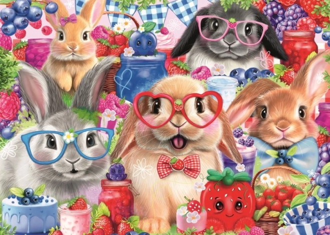 Ravensburger puzzle zajíčci a lesní ovoce