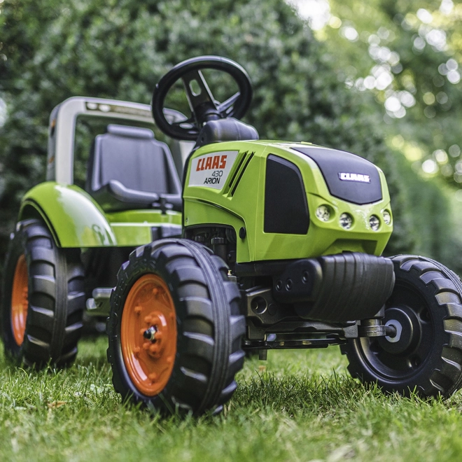 FALK Traktor šlapací Claas Arion 430 s vlečkou