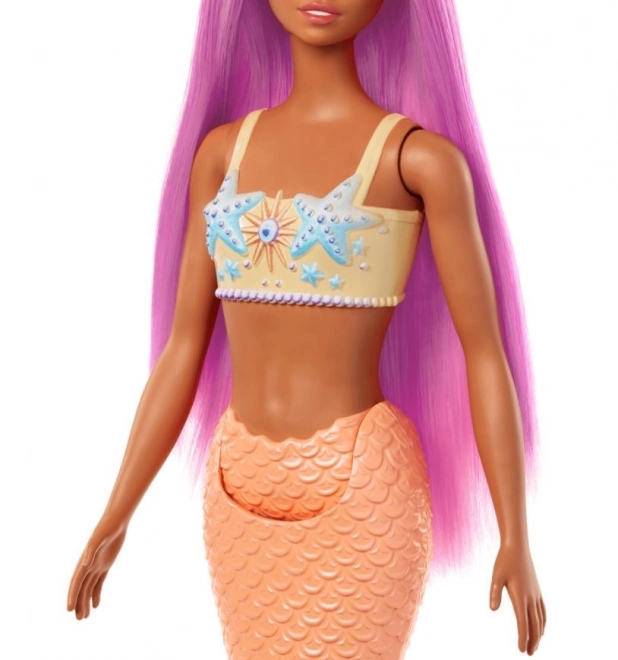 Panenka Barbie Mořská víla s oranžovým ocasem