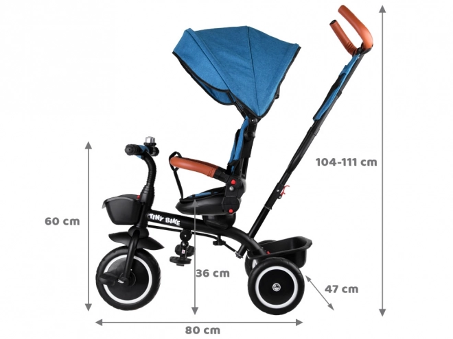 Dětská tříkolka Tiny Bike 3v1 s otočnou sedačkou a stříškou – Zelená