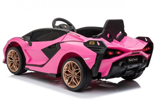 Lamborghini SIAN dětské auto na baterii s ovladačem – Růžové