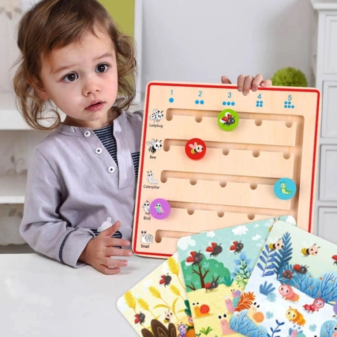 Tooky Toy dřevěná hra Nauka počítání zvířátek