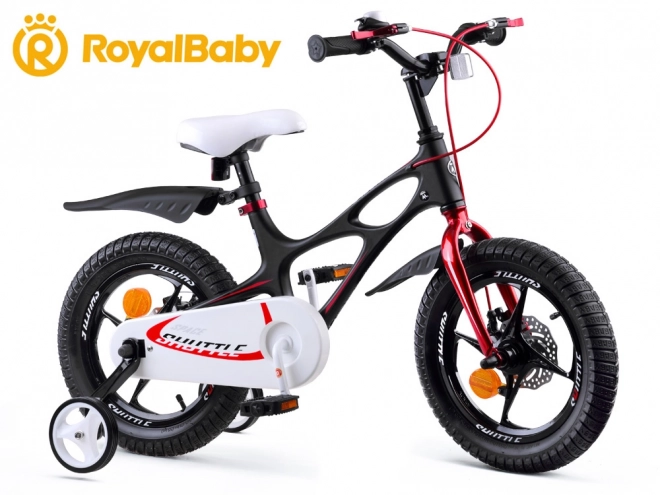 Dětské kolo RoyalBaby Space Shuttle 14" s bočními kolečky – Černá