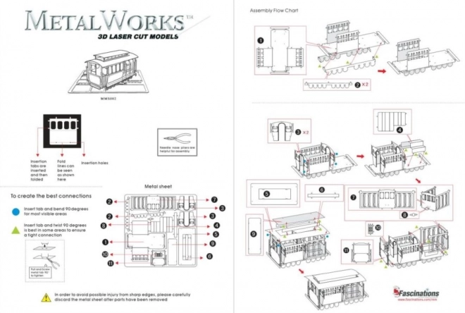 3D kovové puzzle lanová tramvaj San Francisco