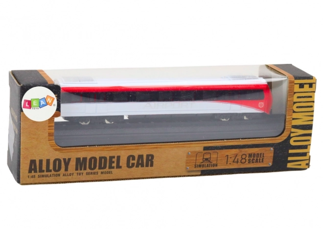 Sběratelský model červenobílého vlaku v měřítku 1:48 kovový