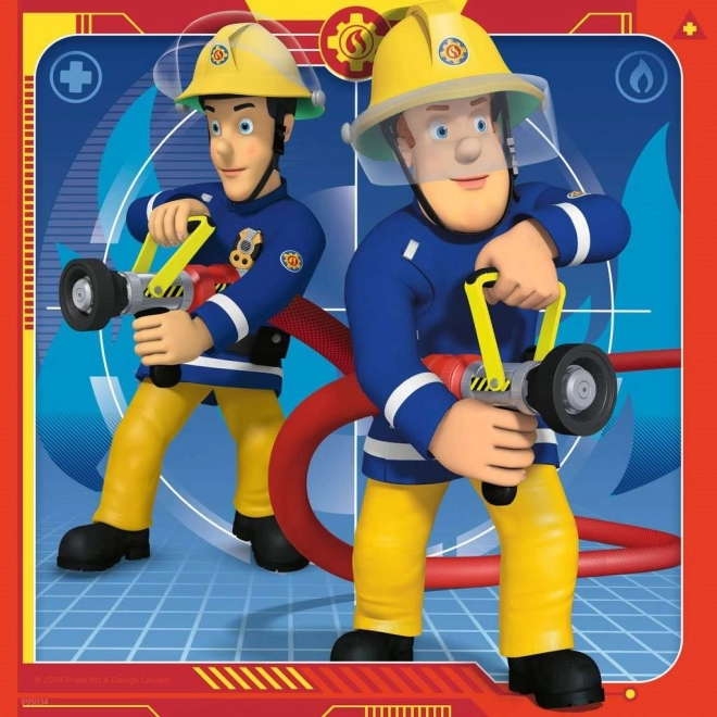 Ravensburger puzzle Požárník Sam na záchraně 3x49 dílků