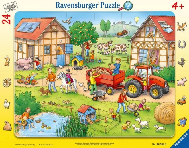 Puzzle v rámečku 24 dílků Moje malá farma