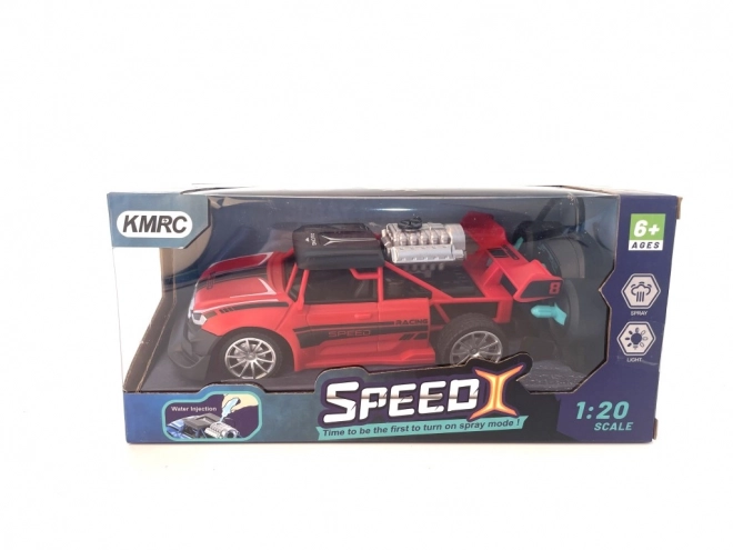RC auto 1:20 s kouřovým efektem červené