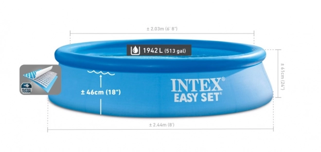Nafukovací bazén Intex Easy Set 244x61 cm