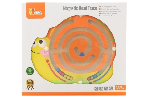 Dřevěné magnetické bludiště šnek