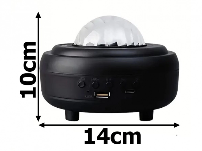 Noční světelný projektor aurora s bluetooth reproduktorem