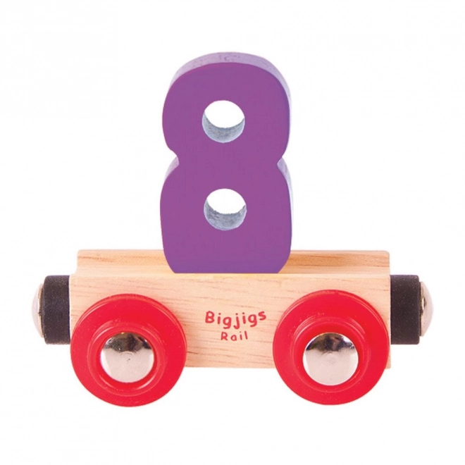 Bigjigs Rail Vagónek dřevěné vláčkodráhy - Číslo 8