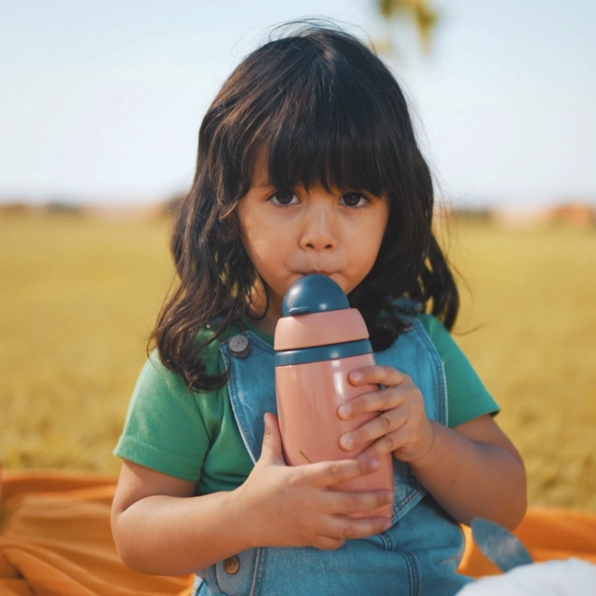 Tommee Tippee růžový termohrnek se slámkou 266 ml