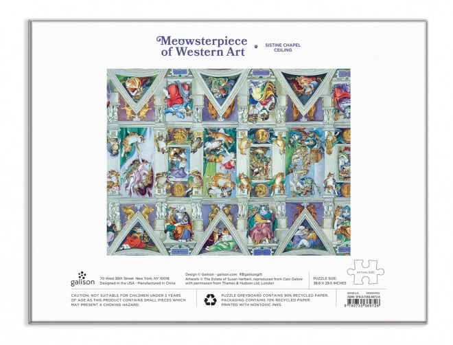 GALISON Puzzle Meowsterpiece: Strop Sixtínské kaple 2000 dílků
