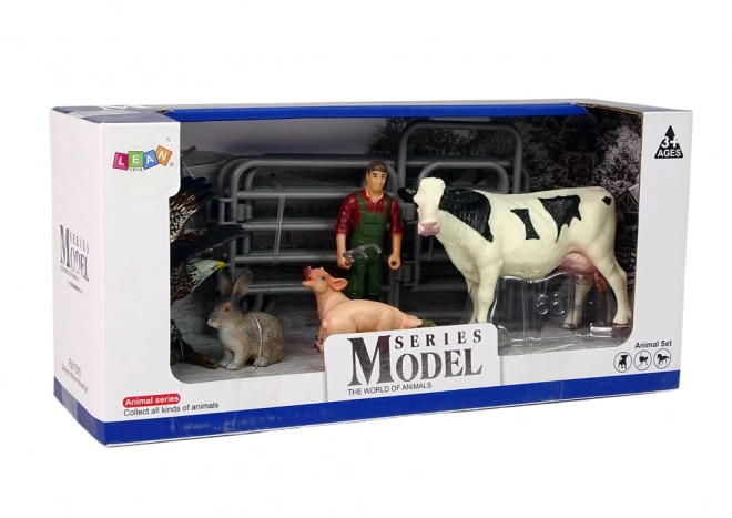 velká sada figurek zvířata na farmě