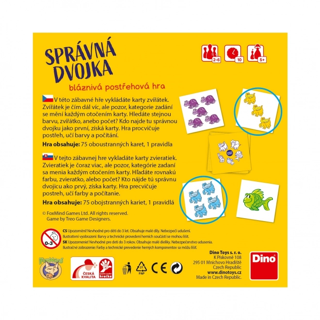 Dino Hra Správná dvojka