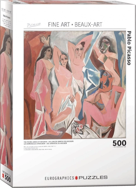 EUROGRAPHICS Čtvercové puzzle Avignonské slečny 500 dílků