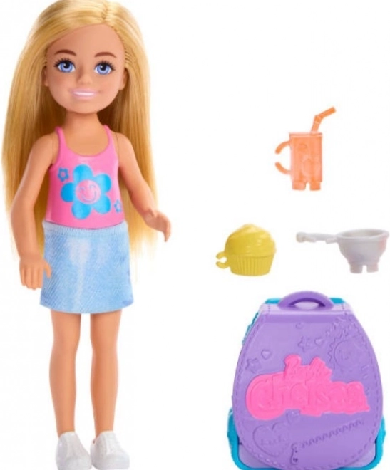 Panenka Barbie Chelsea s batohem a kočičkou
