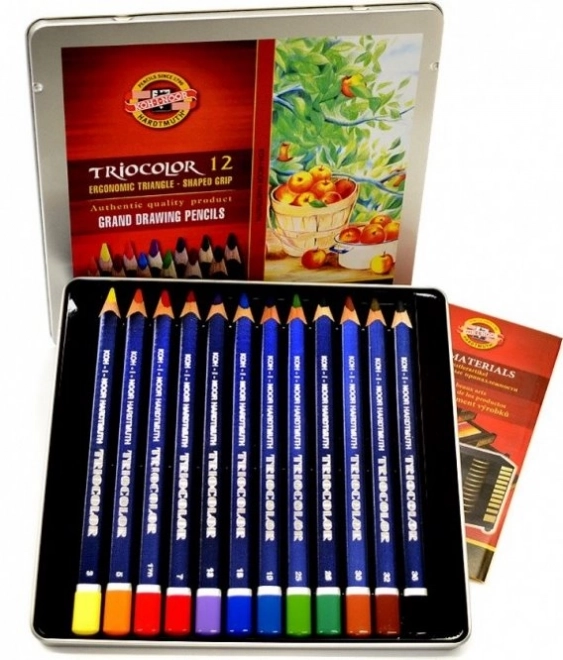 Koh-I-Noor Trojhranné pastelky Triocolor 12 ks