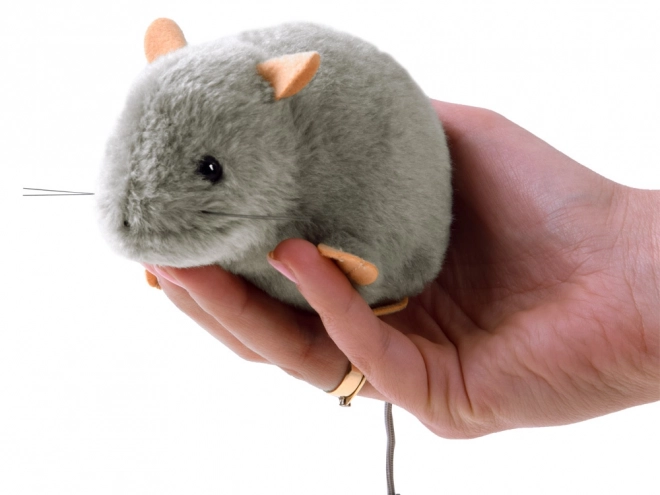 Šedá plyšová myš 13cm