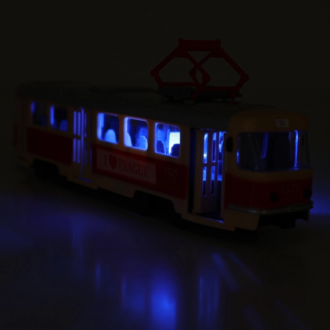 Tramvaj která hlásí zastávky česky 28 cm PRAGUE