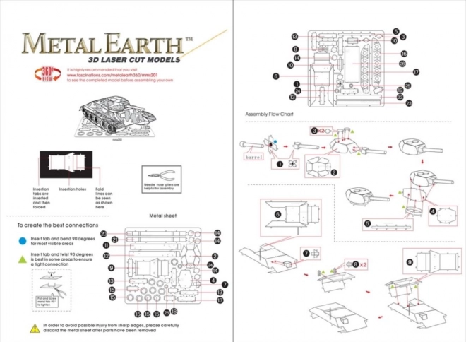 METAL EARTH 3D puzzle Tank T-34
