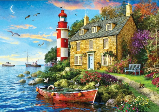 Puzzle Chata u majáku 104 dílků