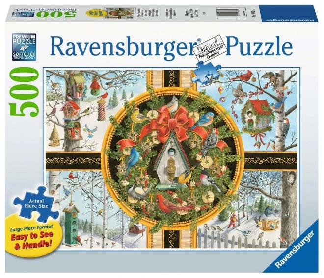 Puzzle Ravensburger Vánoční zpěvné ptactvo XXL 500 dílků