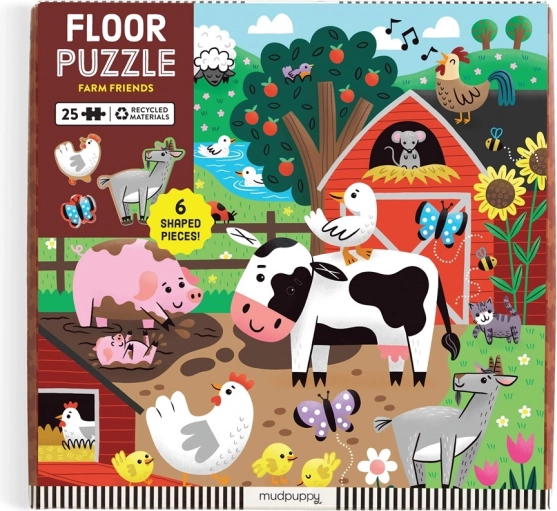 Mudpuppy podlahové puzzle Kamarádi z farmy