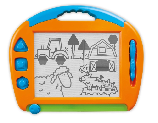 3 magnetická razítka a stylus na šňůrce