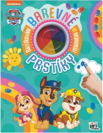 Sešit barevné prstíky TLAPKOVÁ PATROLA s prstovými barvami 23 × 30 cm