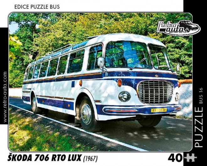 Retro puzzle autobus Škoda 706 RTO Lux
