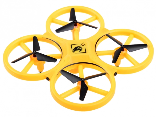 Dron ovládaný gesty rukou + dálkové ovládání Kvadrokoptéra RC0573 – Žlutá