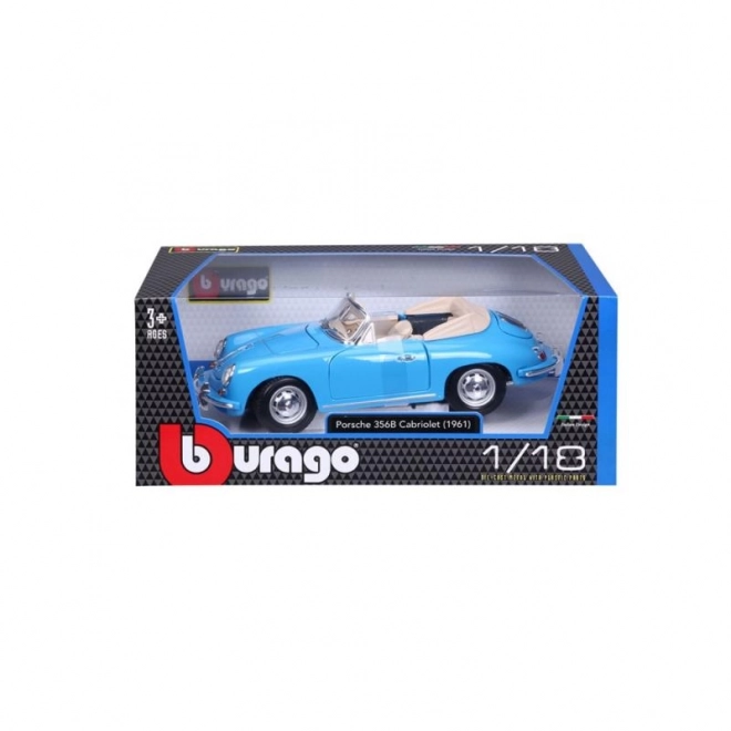 Kovový model Porsche 356B Cabriolet 1961 modrý