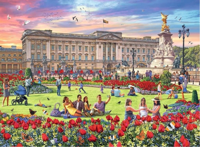 Ravensburger puzzle Královské rezidence Velké Británie 4x500 dílků